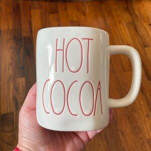 Rae Dunn Christmas “HOT COCOA” White with Red Lettering Mug
